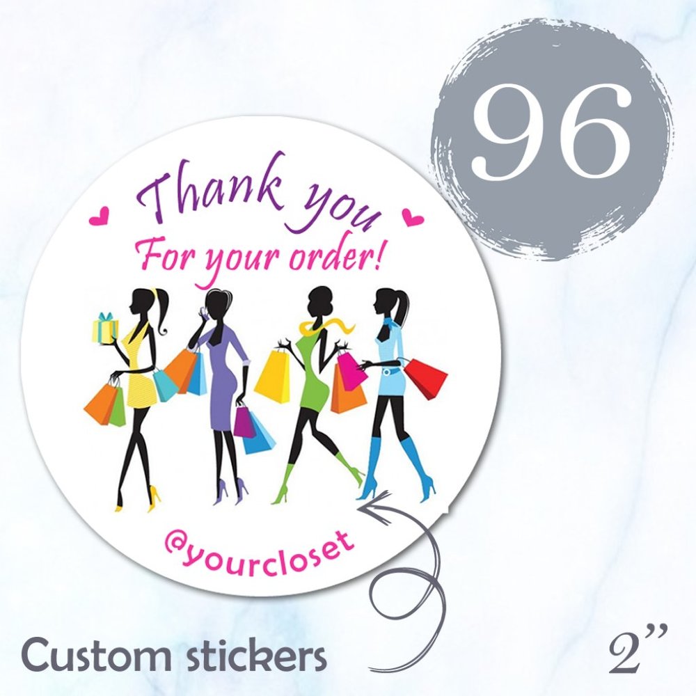 96 Thank You Stickers